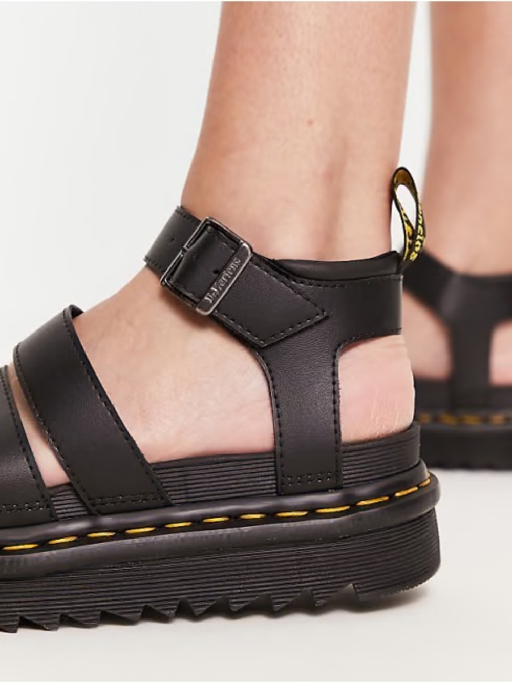 Dr. Martens Black Platform Gladiator Sandals. Size 7 but they fit 8.5, EU 38 - Picture 2 of 15